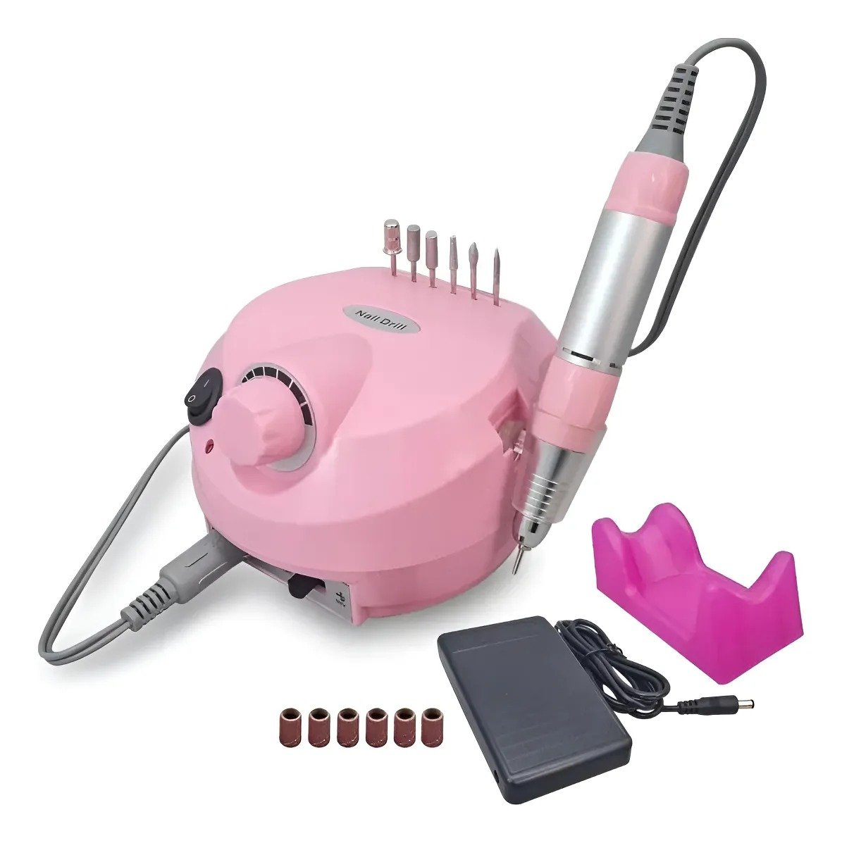 Torno Profesional 35000 Rpm De Uñas Con Pedal Y Accesorios. - Imagen 4