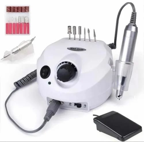 Torno Profesional 35000 Rpm De Uñas Con Pedal Y Accesorios. - Imagen 3